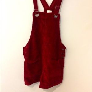 Red velvet jumpsuit